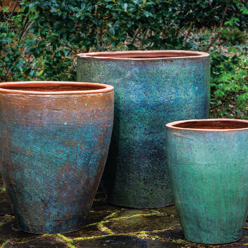 Tharabar Glazed Terra Cotta Planter Set of 3