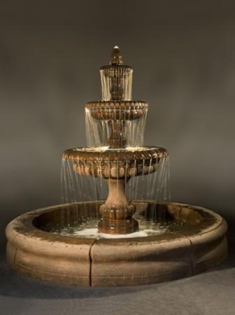 Pioggia Outdoor Fountain with Fiore Pond