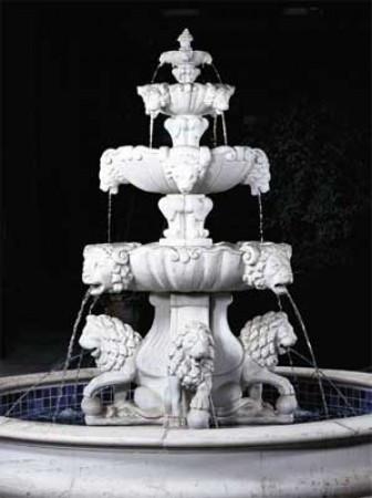 Plumbed Extra Large Lion Fountain – Soothing Company